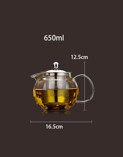 Wysokiej jakości odporne na ciepło szklany dzbanek do herbaty, chiński herbata kwiatowa zestaw Puer czajnik do kawy wygodny z za