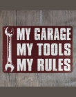Hohappyme mój garaż moje narzędzia moje zasady plakietki metalowe ściany sztuki wystrój w stylu Vintage garaż wystrój płytki dek