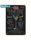 [SQ-DGLZ] nowy Martini i Mojito koktajl Menu plakietka emaliowana Bar dekoracje ścienne klub metalowe rzemiosło wystrój domu mal