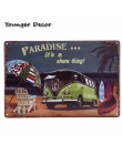 Paradise Beach data data powrotu (plakietka emaliowana słynnego samochodu marka Art ścienne dekoracje Bar Pub dom garażu Metal m