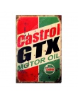 Głosowanie Mobil Triumph Castrol GTX olej silnikowy metalowe tabliczki w stylu Vintage cyny plakat Decor dla Pub Bar garażu nakl