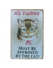 Dom bez kot jest tylko dom dla zwierząt domowych znak metalu zwierząt plakietka emaliowana Vintage i nowe na Wall Art Retro wyst