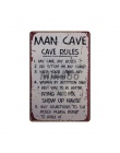 [Mike86] mężczyzna jaskini zasady wprowadzić na własne ryzyko metalowa plakietka emaliowana domu Bar hotelu obraz ścienny płytki