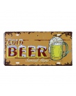 Szklanka do piwa samochodu płyta w stylu Vintage plakietka emaliowana Bar pub dekoracje ścienne do domu Retro Metal plakat artys
