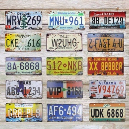 Stany zjednoczone znaki na metalowej blaszce w stylu Vintage istnieje wiele przejazdów numer jeziora Oregon góry rocznika garaż 