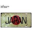 Flaga japonii tablicy rejestracyjnej Decor Metal płyta samochód numer plakietka emaliowana Bar Pub Cafe Home Decor metalowe znak