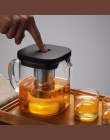 2 rozmiary kwadratowe szklane czajniczek dobre jasne Borosilicat z ponad 304 zaparzacz ze stali nierdzewnej sitko ciepła herbaty