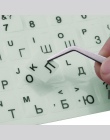 SR Luminous wodoodporny język rosyjski klawiatury naklejki folia ochronna układ z liter alfabetu przycisk do komputera