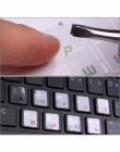 SR jasne rosyjski Laptop przezroczysta klawiatura naklejki rosyjski język klawiatury naklejka w kształcie litery Film z kolor św
