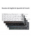 RU klawiatura naklejki pokrywa list rosyjski angielski hiszpański nie przezroczysty uniwersalny wymiana klawiatury naklejki do l