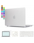 Kryształ \ matowy miękki w dotyku twarde etui do Apple Macbook Air Pro Retina 11 12 13 15 torba na laptopa dla nowego MacBook Ai