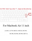 EU/UK/US klawiatura silikonowa pokrywa przezroczysty przezroczysty Protector dla Apple dla Macbook Air 11/Retina 12 /Air 13 15/P