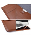Nowe skórzane rękaw Protector wieszak na worek pokrywa dla Macbook Pro 13 pasek dotykowy Retina 12 13 15 torba na laptopa etui n
