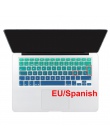 Euro hiszpański angielski rosji wody odporne na kurz klawiatura pokrywa dla macbook air 13 protector stopniowa zmiana kolorów pr