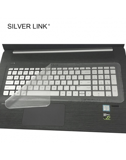 Srebrny LINK klawiatura silikonowa pokrywa uniwersalna akcesoria do laptopa klawiatura Protector Film S/L rozmiar wodoodporny od