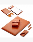 Wodoodporny notes z długim rękawem 11.6 12 13.3 15 15.4 cal skórzana torba na laptopa torba na etui pokrywa dla macbook air pro 