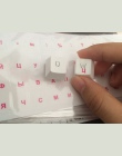 5 kolory przezroczyste rosyjski listy klawiatura naklejki wodoodporne Super trwałe alfabet dla Laptop ogólnie klawiatura 10 ''ca