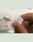 5 kolory przezroczyste rosyjski listy klawiatura naklejki wodoodporne Super trwałe alfabet dla Laptop ogólnie klawiatura 10 ''ca