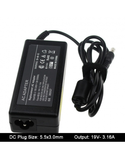 19 V 3.16A uniwersalny Laptop adapter AC zasilanie dla Samsung AD-6019 ADP-60ZH AD-6019R CPA09-004A PA-1600-66 APD-60HZ ładowark