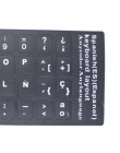 SP hiszpański czarny naklejka na laptopa tło i białe słowa klawiatury laptopa klawiatury komputera naklejki SP klawiatura naklej
