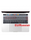 Ue rosyjski wprowadzić miękkie klawiatura silikonowa pokrywa Protector dla nowego Macbook Pro 13 15 Model A1706/A1989 A1707/A199