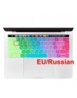 Ue rosyjski wprowadzić miękkie klawiatura silikonowa pokrywa Protector dla nowego Macbook Pro 13 15 Model A1706/A1989 A1707/A199
