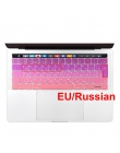 Ue rosyjski wprowadzić miękkie klawiatura silikonowa pokrywa Protector dla nowego Macbook Pro 13 15 Model A1706/A1989 A1707/A199