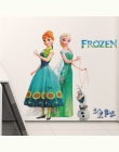 Cartoon Elsa Anna księżniczka naklejki ścienne dla dziewcząt pokoju dekoracji domu Diy Anime Mural Art mrożone Movie plakat dla 