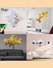 3D 12 sztuk Hexagon akrylowe lustro naklejki ścienne DIY Art ścienne dekoracyjne naklejki wystrój domu salon lustrzane dekoracyj