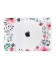 Kwiatowy na laptopa etui na Macbooka 12 Air 11 Air 13 A1466 A1932 Retian Pro 13 15 2018 pasek dotykowy twardy futerał z tworzywa