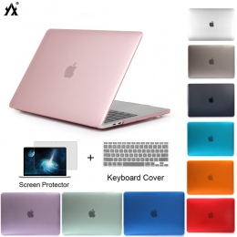 Etui na laptopa Apple macbook Air Pro Retina 11 12 13 15 cal dotykowy Bar dla macbook nowy Air 13 a1932 2018 + osłona klawiatury