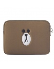 Uroczy niedźwiedź brunatny Cartoon Bag11 13 15.6 Cal dla Macbook Air Pro 11 13 15 torba na laptopa torba na Tablet komputer z dł