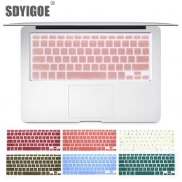 Osłona na klawiaturę laptopa dla macbook air 13 pro 15 cal A1466 A1502 A1278 A1398 nas klawiatura silikonowa pokrywa kolor folii