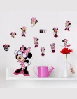 Gorąca sprzedaż Mickey Mouse Minnie mysz łazienka dekoracji Cartoon śliczne szklane naklejki ścienne dla dzieci pokoje wystrój d