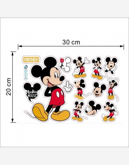 Gorąca sprzedaż Mickey Mouse Minnie mysz łazienka dekoracji Cartoon śliczne szklane naklejki ścienne dla dzieci pokoje wystrój d