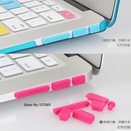 Kolorowe miękkie silikonowe wtyczki pyłu dla Macbook Pro 13 "15" A1278 A1286 porty Laptop gumowa ochrona przed kurzem wtyczka os