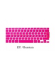 Ue usa miękkiego silikonu dla Macbook Pro 13 15 CD ROM klawiatura pokrywa rosyjski pokrywa dla Macbook Pro 13 15 a1278 A1286 ros