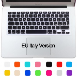 Włoski włochy silikonowe Euro ue klawiatura pokrywa dla Apple macbook Air Pro Retina 13 15 17, dla, mac, książka, skórka na lapt