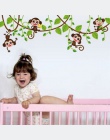 Removable Vinyl małpa sypialnia naklejki ścienne naklejki ścienne dżungli przedszkole małpa pokój dziecięcy dekoracji wystrój do