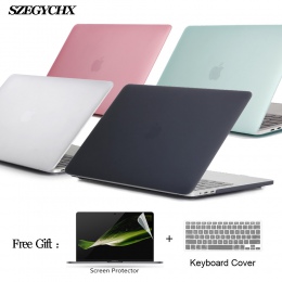 Etui na laptopa Apple MacBook nowy Air 13 A1932 Pro Retina 11 12 15 na MacBook nowy Pro 13 15 z nowy dotykowy Bar + pokrywa klaw