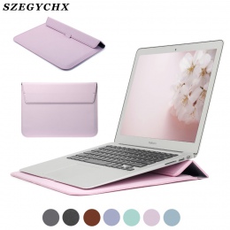 Nowa skórzana z długim rękawem wieszak na worek pokrywa dla Apple Macbook Air Retina 11 12 13 15 etui na laptopa nowy Pro 13.3 c