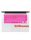 Euro wejść języka rosyjskiego list klawiatura silikonowa pokrywa dla Macbook Air 13 Pro 13 15 17 siatkówka Protector film naklej