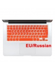 Euro wejść języka rosyjskiego list klawiatura silikonowa pokrywa dla Macbook Air 13 Pro 13 15 17 siatkówka Protector film naklej