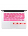 Euro wejść języka rosyjskiego list klawiatura silikonowa pokrywa dla Macbook Air 13 Pro 13 15 17 siatkówka Protector film naklej