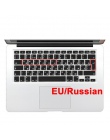 Euro wejść języka rosyjskiego list klawiatura silikonowa pokrywa dla Macbook Air 13 Pro 13 15 17 siatkówka Protector film naklej