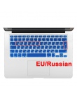 Euro wejść języka rosyjskiego list klawiatura silikonowa pokrywa dla Macbook Air 13 Pro 13 15 17 siatkówka Protector film naklej