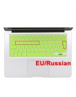 Euro wejść języka rosyjskiego list klawiatura silikonowa pokrywa dla Macbook Air 13 Pro 13 15 17 siatkówka Protector film naklej