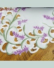 Festiwal boże narodzenie dekoracyjne luksusowe beżowy satyna lawendy Lilac haftowanego 30x45 cm podłużne owalne Hollow-Out Cutwo