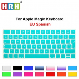 Zasobów ludzkich służby zdrowia Slim ESP hiszpański klawiatura pokrywa silikonowa skórka do Apple magia klawiatura bezprzewodowa