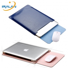 Nowy Laptop rękaw pu skóra torba na MacBooka air 11 12 13 pokrywa Retina Pro Touch Bar 13 15.4 dla xiaomi 12.5 15.6 Notebook prz